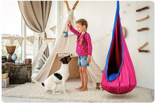 NEO Sport Hanging Fabric Nest Swing For 3+ Years Pink