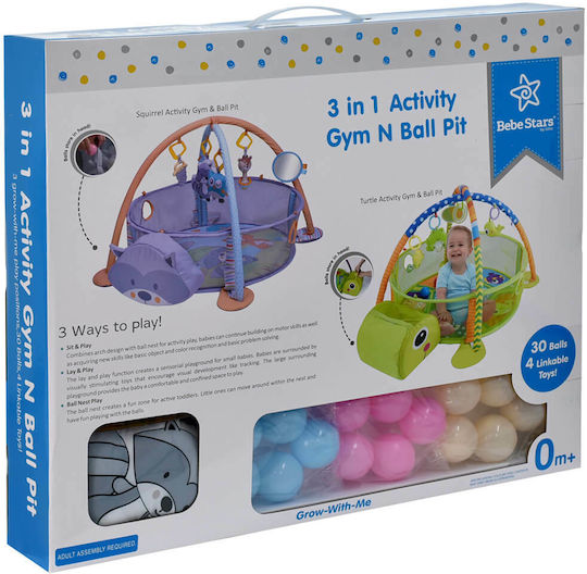 Bebe Stars 3 in 1 Squirrel Activity Gym for Newborns