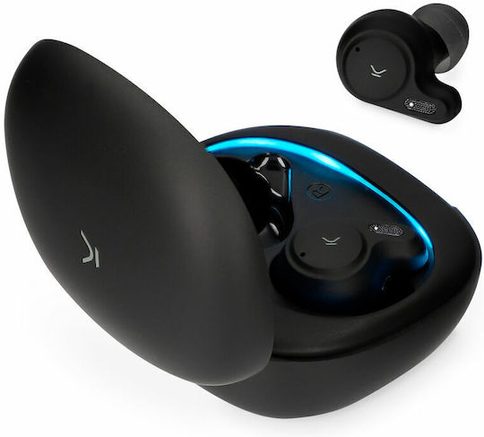 Ksix Satellite In-Ear Bluetooth-Freisprecheinrichtung Kopfhörer mit Ladeetui Schwarz