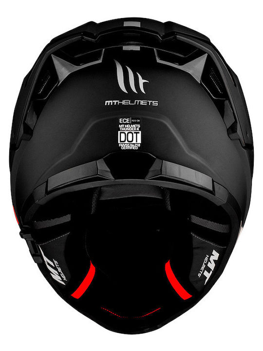 MT Thunder 4 SV A1 Black Matt Κράνος Μηχανής Full Face DOT / ECE 22.06 1500gr