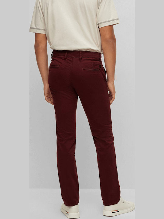 Schino Slim Trousers Chino Elastic in Slim Fit Burgundy