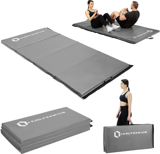 HMS MGS01 Foldable Exercise Mat Yoga Gray with Carry Strap 240x120x5cm