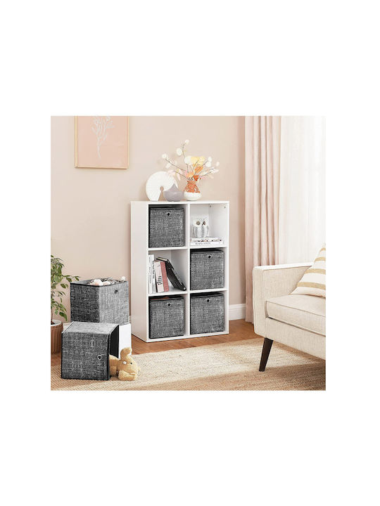 Songmics Тъкан Кутия за съхранение Сив 30x30x30см 6бр