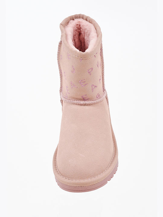 DISS Lederne Kinder-Schneestiefel Rosa