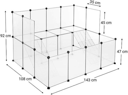 Songmics Πολυμορφικό Κλουβί - Πάρκο Εκπαίδευσης 143x92x108cm