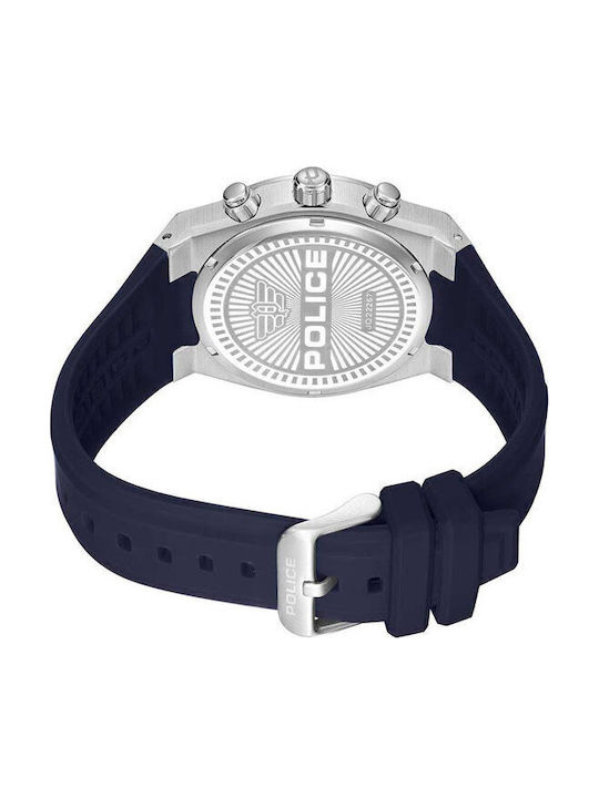 Police Salkantay Men's Watch 45mm Chronograph Battery with Black Rubber Strap