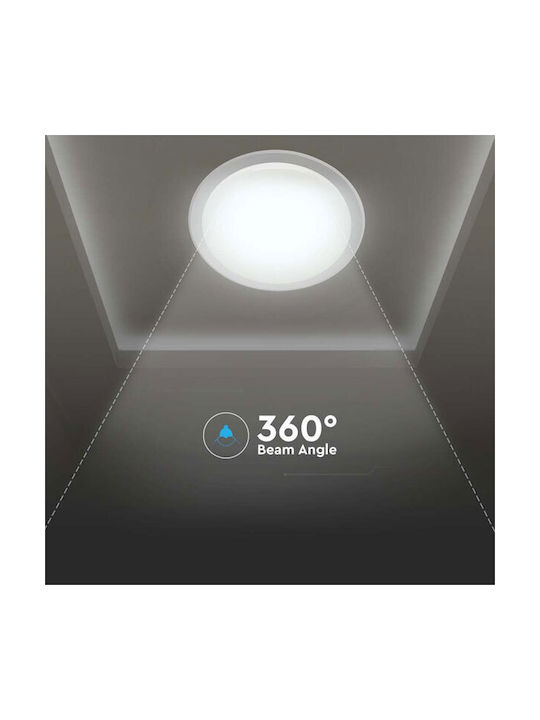 V-TAC Ceiling Mount Light 67cm White with Integrated LED and Remote Control