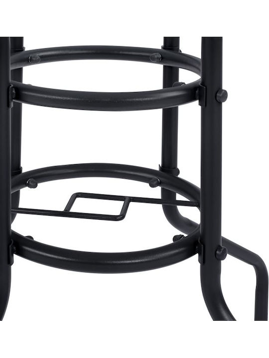 Figo Outdoor Dinner Free Standing Table with Glass Surface and Metal Frame Gray 70x70x72cm