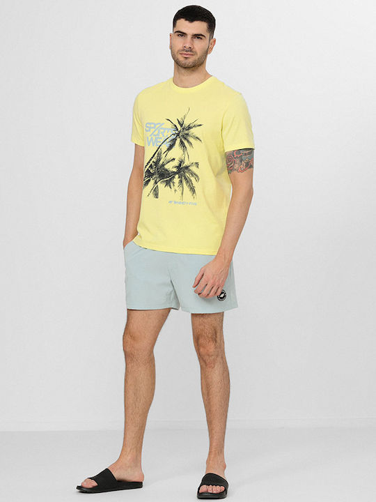 4F Men's Short Sleeve T-shirt Yellow