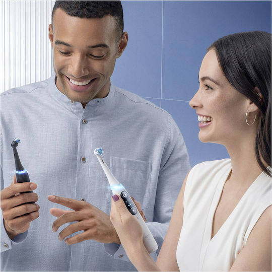 Oral-B iO Series 8 Electric Toothbrush with Timer, Pressure Sensor, and Travel Case White
