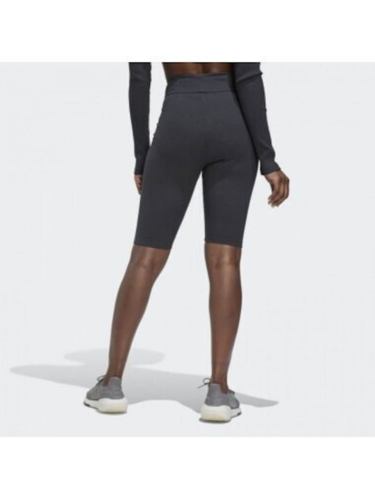 Adidas Studio Lounge Ribbed W Frauen Kurze Hosen Leggings Schwarz