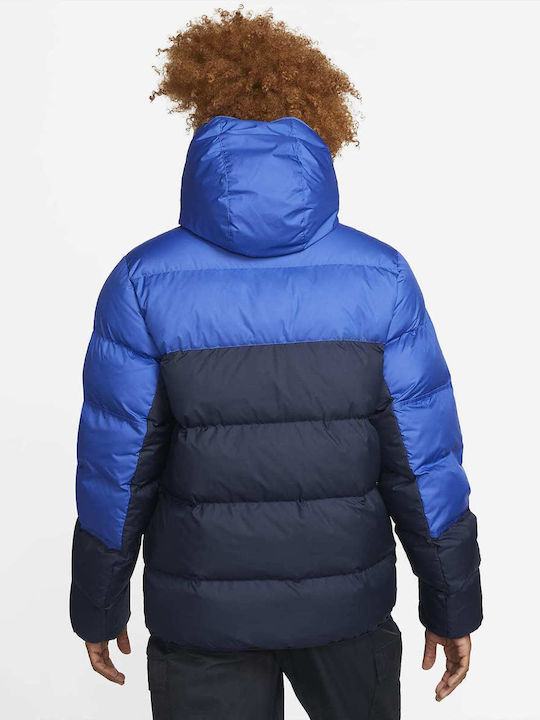 Nike Winter Jacket Puffer Waterproof and Windproof Royal Blue