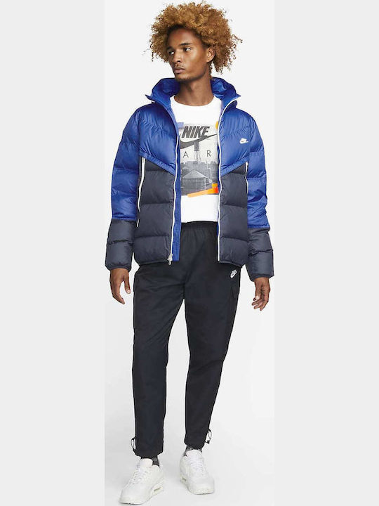 Geci Barbati Puffer Waterproof și cu Protecție Împotriva Vântului Royal Blue