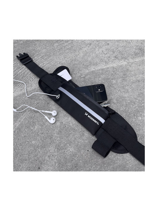 Wozinsky Expandable Belt Γυναικείο Τσαντάκι Μέσης για Τρέξιμο Μαύρο