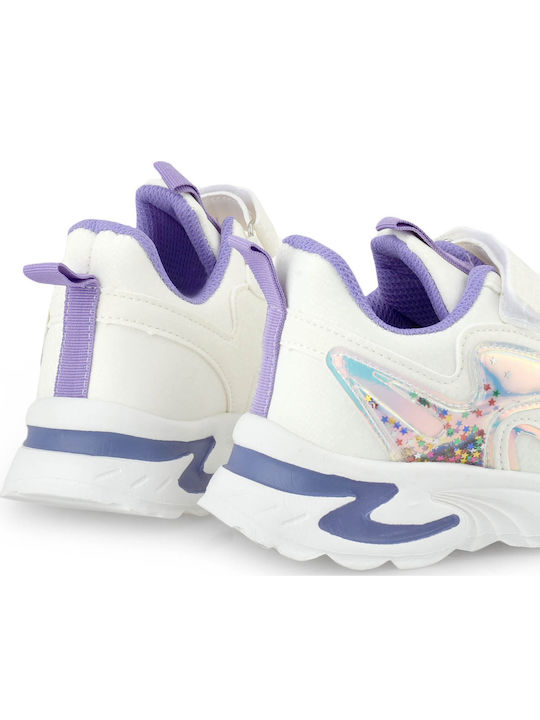 Παιδικά Sneakers με Σκρατς Λευκά
