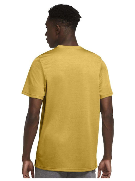 Nike Superset Men's Athletic T-shirt Short Sleeve Dri-Fit Yellow