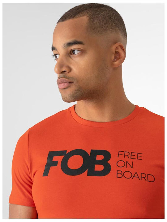 4F Men's Short Sleeve T-shirt Orange