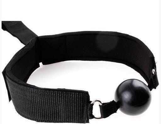Fetish Addict Gag Ball with Back Restraint & Hand Cuff BDSM Kit σε Μαύρο Χρώμα