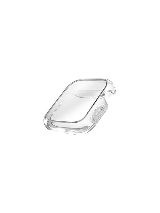 Uniq Garde Silikonhülle mit Glas in Transparent Farbe für Apple Watch 45mm