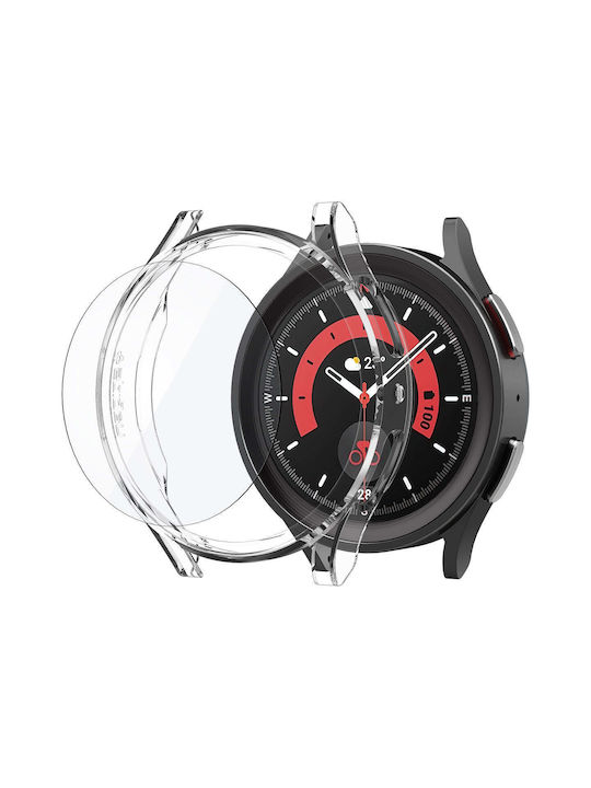 Spigen Thin Fit Glass Πλαστική Θήκη με Τζαμάκι Crystal Clear για το Galaxy Watch5 Pro Spigen Thin Fit Glass Πλαστική Θήκη με Τζαμάκι Crystal Clear για το Galaxy Watch5 Pro