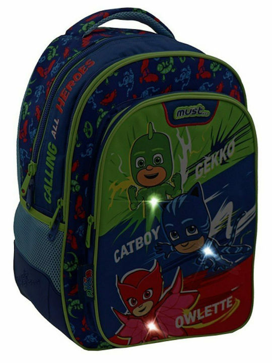 Must Team Calling all Heros School Bag Backpack Elementary, Elementary Multicolour with Water Bottle Holder 25Liters