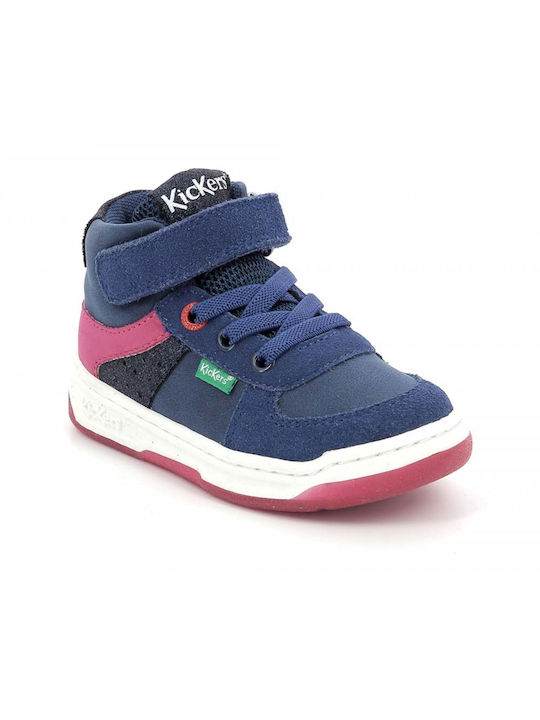 Kickers Παιδικά Sneakers High Kickalien για Κορίτσι Μπλε