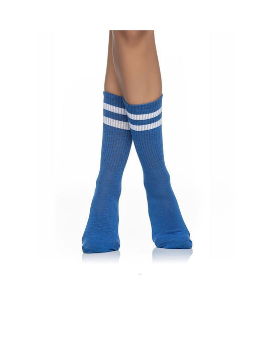 Inizio Women's Solid Color Socks Blue