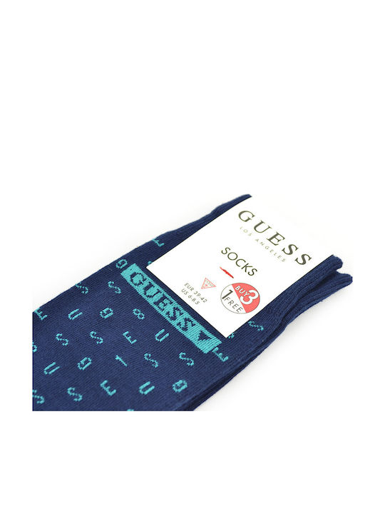 Guess Herren Gemusterte Socken Blau 1Pack Guess Herren Gemusterte Socken Blau 1Pack