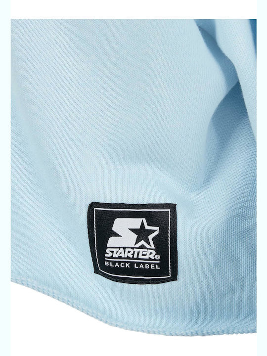 Cropped Γυναικείο Φούτερ με Κουκούλα Ice Water Blue