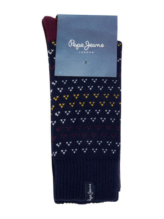 Pepe Jeans Wes Чорапи с Дизайн Сини 2Пакет Pepe Jeans Wes Чорапи с Дизайн Сини 2Пакет