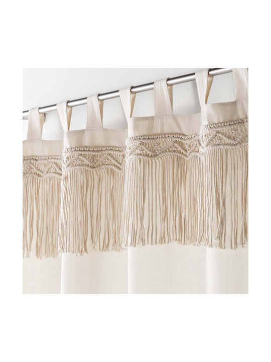 Douceur d'Intérieur Κουρτίνα με Τιράντες L-C Macrame Samaya 140x240εκ.