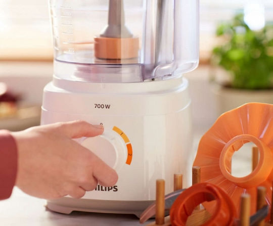 Philips Daily Collection Мултифункционален хранителен процесор 700W с Купа 1.5лт Бял
