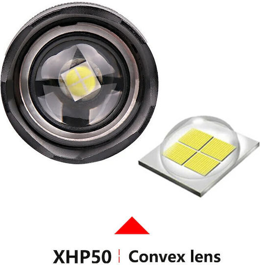 Επαναφορτιζόμενος Φακός LED IP65 με Μέγιστη Φωτεινότητα 1000lm
