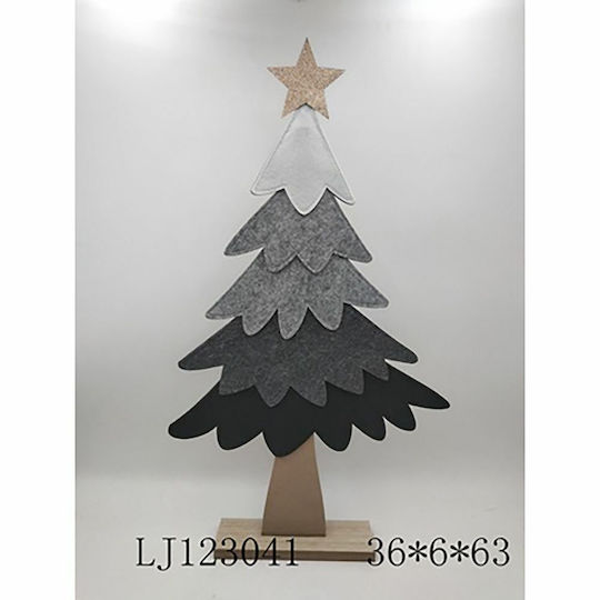 Christmas Decorative Fabric Tree 63cm Gray