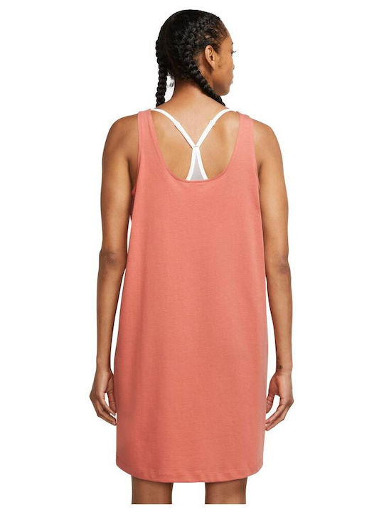 Summer Mini Athletic Dress Sleeveless Orange