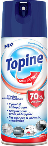 Topine Total Power Sprühreiniger mit desinfizierender Wirkung Bergfrisch 1x400ml