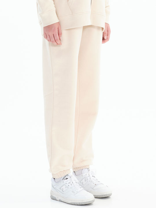 Basehit Damen-Sweatpants Jogger Ecru Vlies