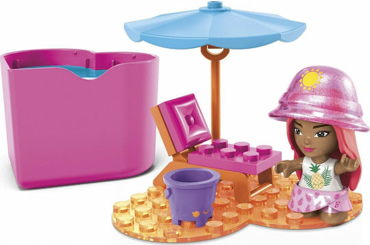 Mega Bloks Конструктори Barbie Beach Day Color Reveal за 4+ Години 16 Бройки