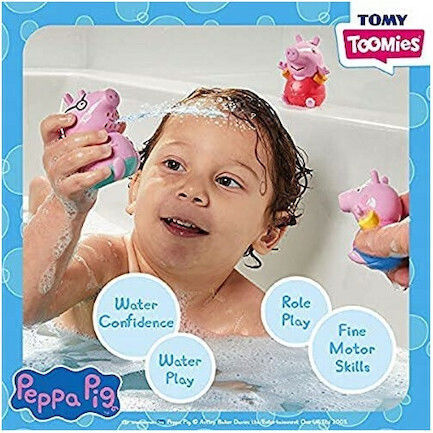 Tomy Peppa Pig Squirters Tοomies - Daddy Μπουγελόφατσες για 18+ Μηνών 3τμχ