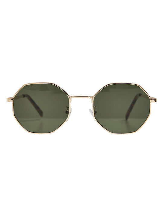 Urban Classics Toronto Sunglasses with Gold Metal Frame and Green Lens TB5605-04059