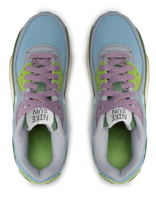 Air Max 90 Air Max 90 Детски маратонки Low Носени Синьо / Wolf Grey / Treeline / Copa