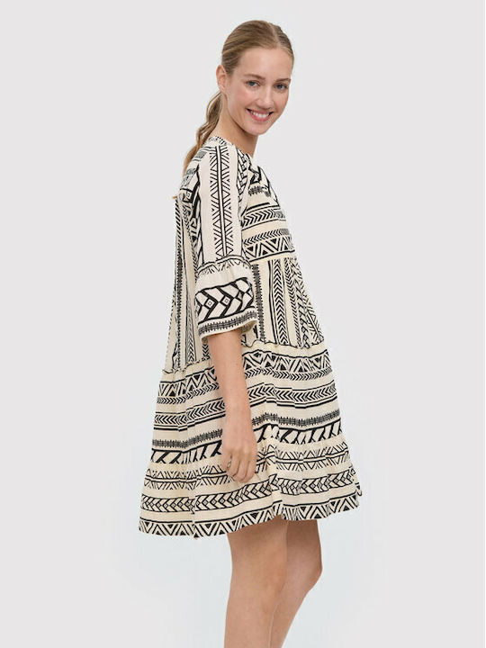 Summer Mini Dress with Slit Birch