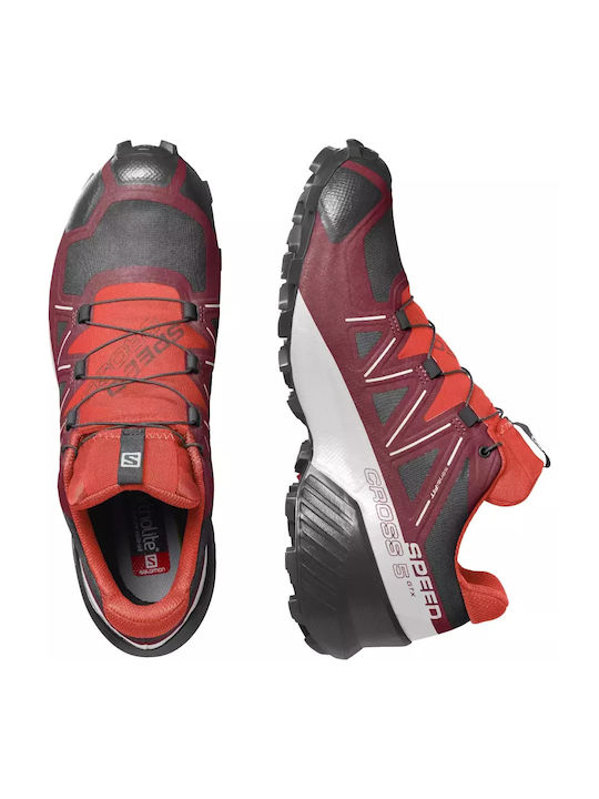 Speedcross 5 GTX Sport Shoes Trail Running Waterproof with Gore-Tex Membrane Biking Red / White / Black