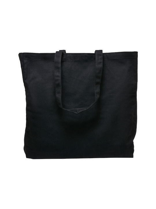 Bonjour Bitches Oversize Υφασμάτινη Τσάντα για Ψώνια σε Μαύρο χρώμα
