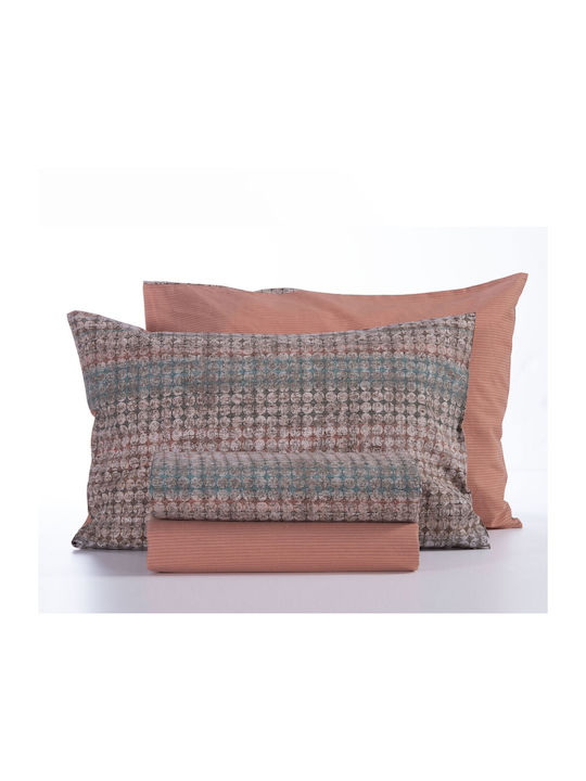 Nef-Nef Homeware Reflex Σετ Σεντόνια Μονά 170x270εκ. Terra (3τμχ)