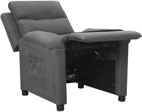 Fotoliu Relax cu Puf Gri 74x92x101.5cm