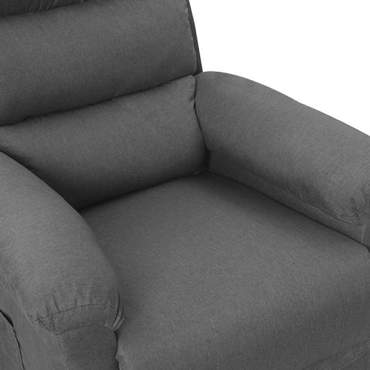Fotoliu Relax cu Puf Gri 74x92x101.5cm