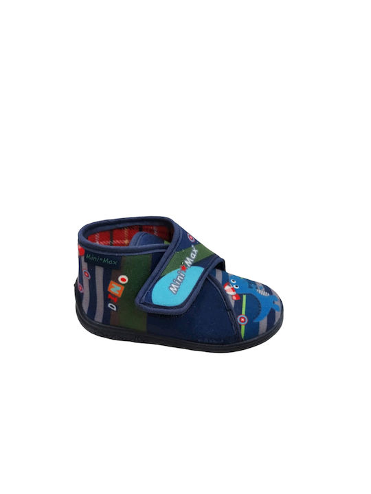 Mini Max Anatomisch Kinderhausschuhe Stiefel Blau Jojo 1