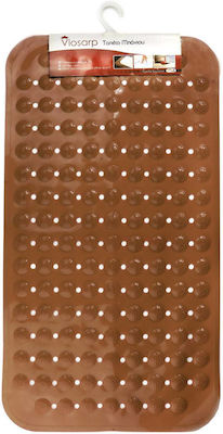 Viosarp Bathtub Mat with Suction Cups White 38x70cm