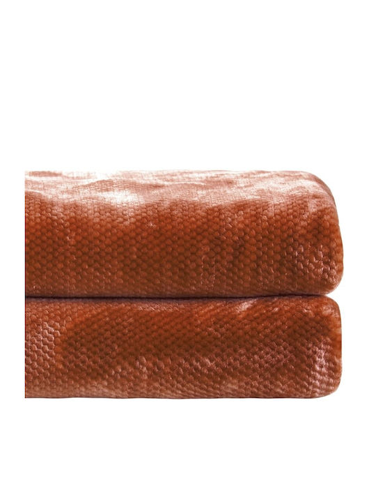 Kentia Bella Blanket Velvet Semi-double 180x240cm. 06 Brick